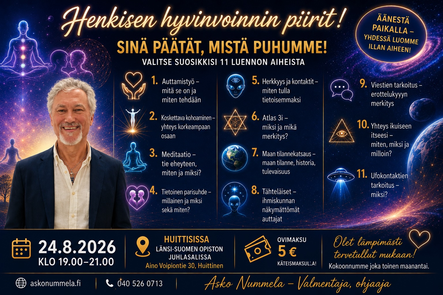 Henkisen hyvinvoinnin piirit Huittisissa