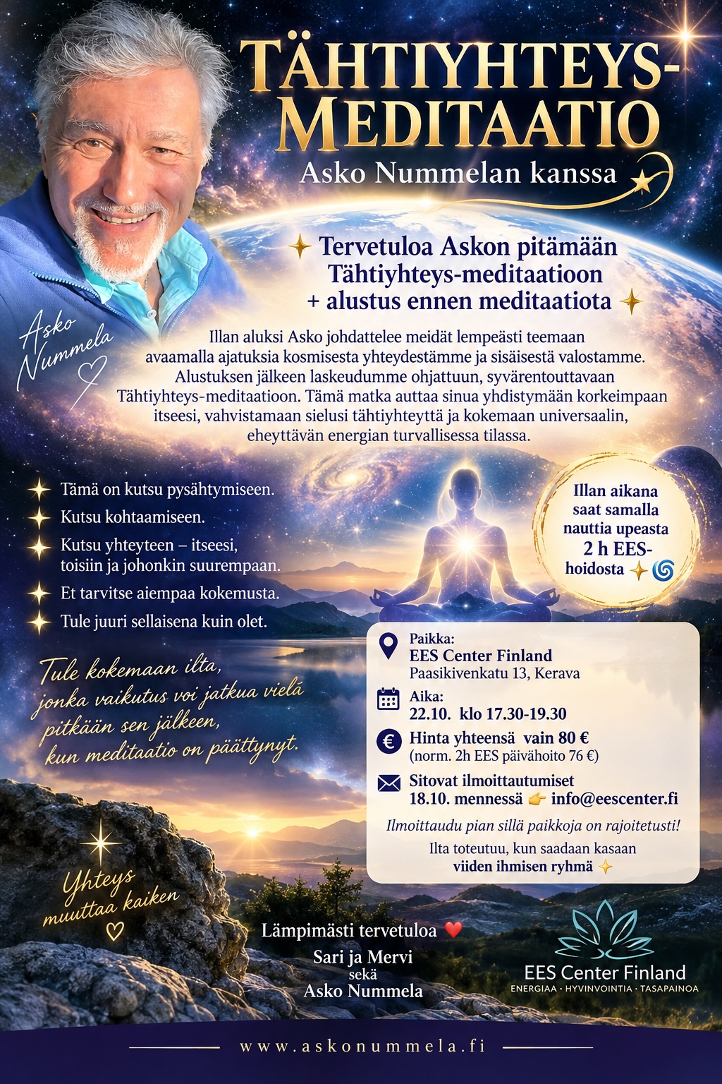 Koe Tähtiyhteys meditaatio ja koet elämäsi muutoksen heti!