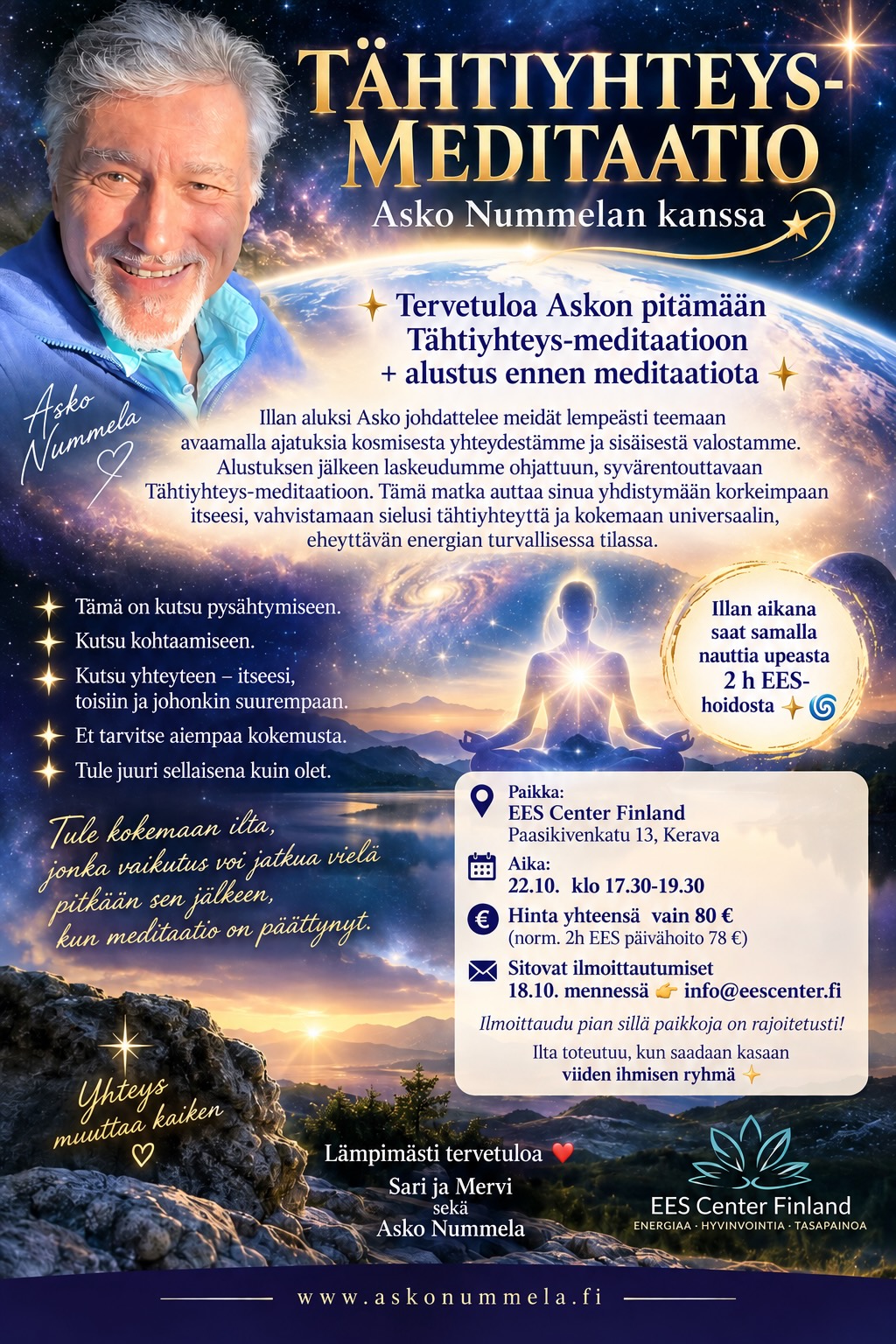 Koe Tähtiyhteys meditaatio ja koet elämäsi muutoksen heti!